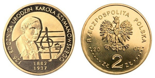 2 zł GN, 125 rocznica urodzin Karola Szymanowskiego, 2007