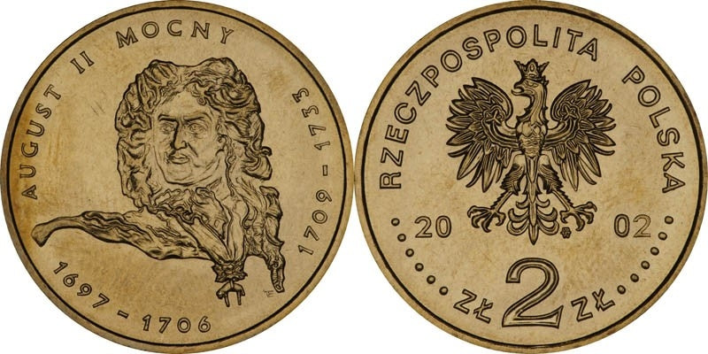 2 zł GN, August II Mocny (1697-1706, 1709-1733)